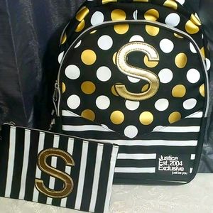 Girls Justice Book bag with wristlet